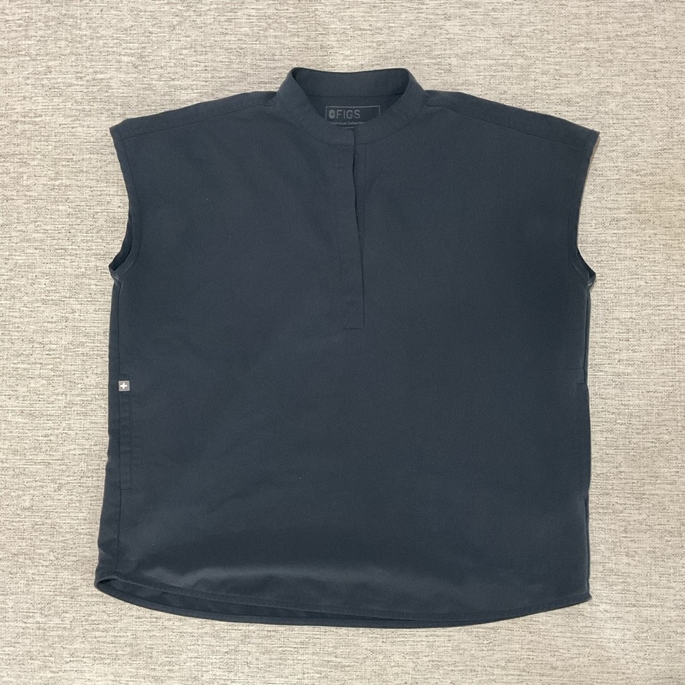 Figs Woman's Quiet Navy Sleeveless Top